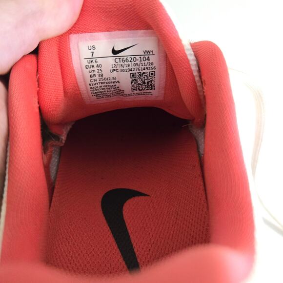 Nike React Infinity Pro Golf Shoes – White/Coral – Men’s Size 7 - Picture 5 of 7